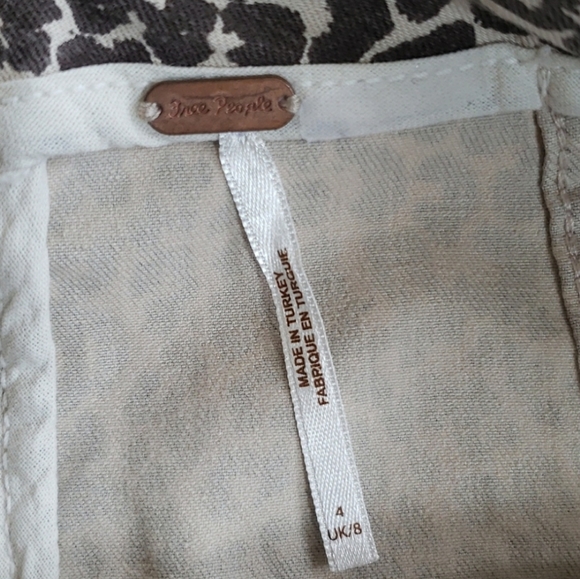 Revolve Free People Modern Femme Novelty Leopard Print Denim Mini Skirt - Picture 5 of 7